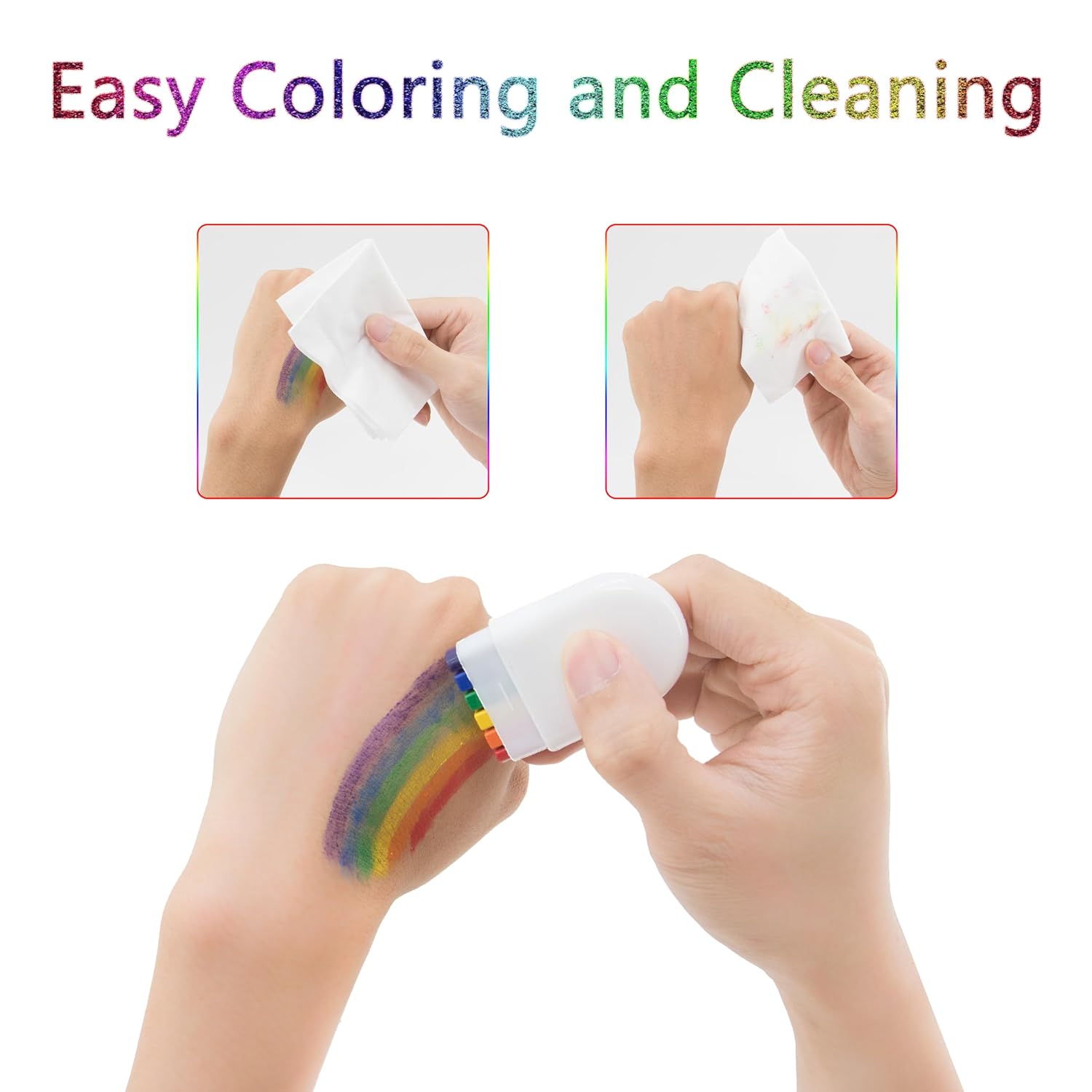 🌈 Rainbow Pride Face & Body Paint Stick – One Swipe, Full Colors