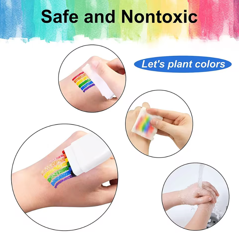 🌈 Rainbow Pride Face & Body Paint Stick – One Swipe, Full Colors