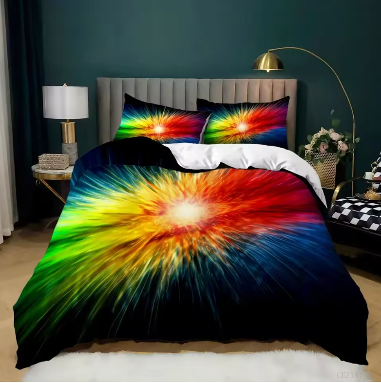 Colorful Rainbow Lines Duvet Cover Set – Pride Bedding Collection