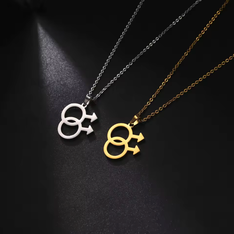 Rainbow Pride Pendant Necklace – Stainless Steel LGBT Symbol Jewelry for Men & Women 2025