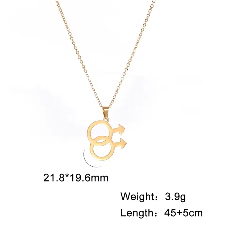 Rainbow Pride Pendant Necklace – Stainless Steel LGBT Symbol Jewelry for Men & Women 2025