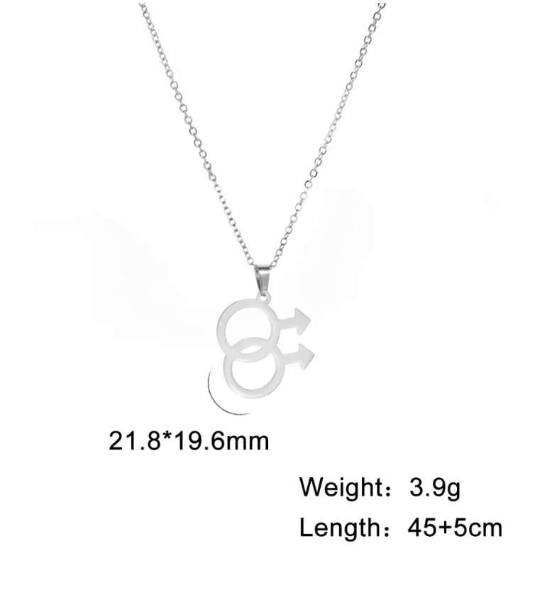 Rainbow Pride Pendant Necklace – Stainless Steel LGBT Symbol Jewelry for Men & Women 2025