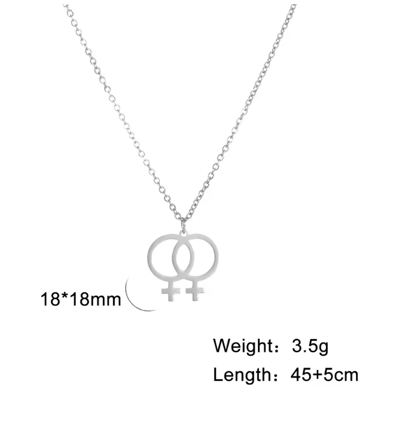 Rainbow Pride Pendant Necklace – Stainless Steel LGBT Symbol Jewelry for Men & Women 2025