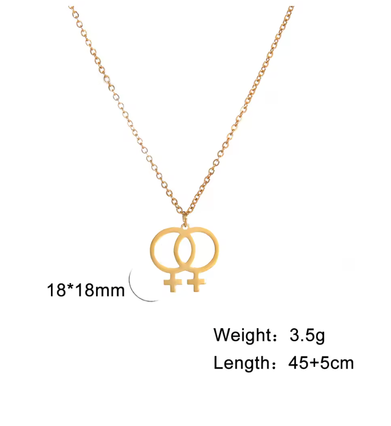 Rainbow Pride Pendant Necklace – Stainless Steel LGBT Symbol Jewelry for Men & Women 2025